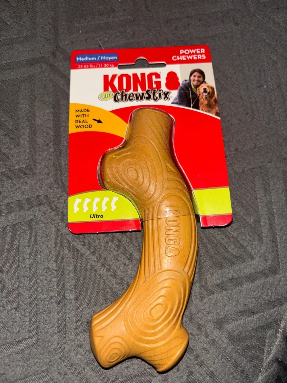 Kong ChewStix Durable Dog Chew Toy - Brown